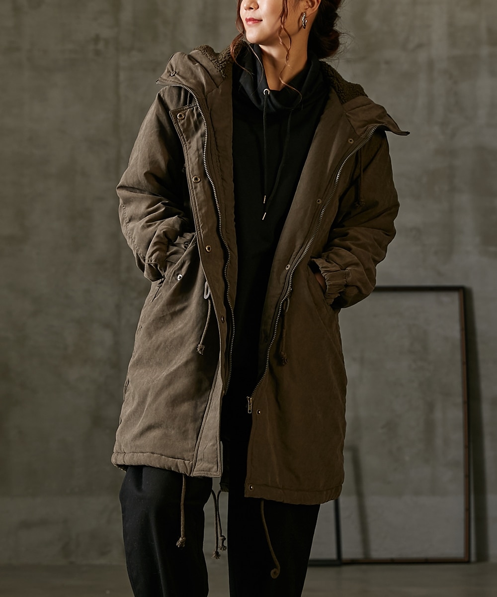 取り外し可能フェイクファー付モッズコート 通販【ニッセン】