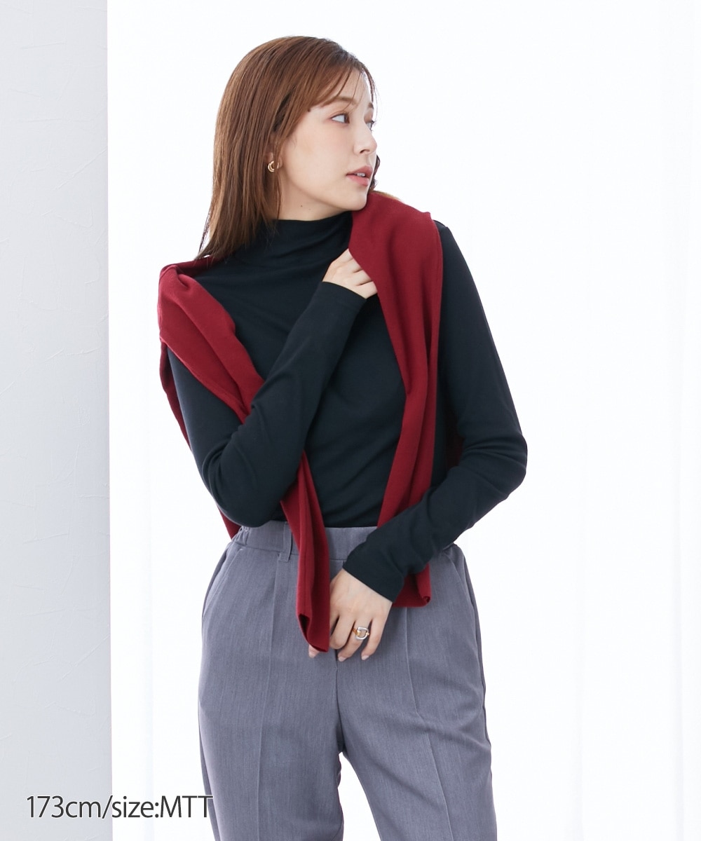 高身長 綿100％ハイネックTシャツ （トールサイズ） 通販【ニッセン】