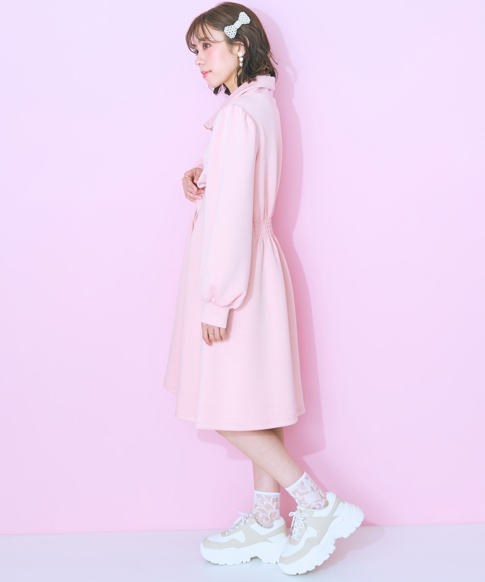 大きいサイズ＞ハーフZIPタックフレアワンピース marun 通販【ニッセン】