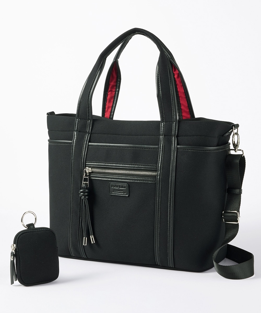 14ポケットダイバー風素材2WAYトートバッグ（PC収納）（A4対応