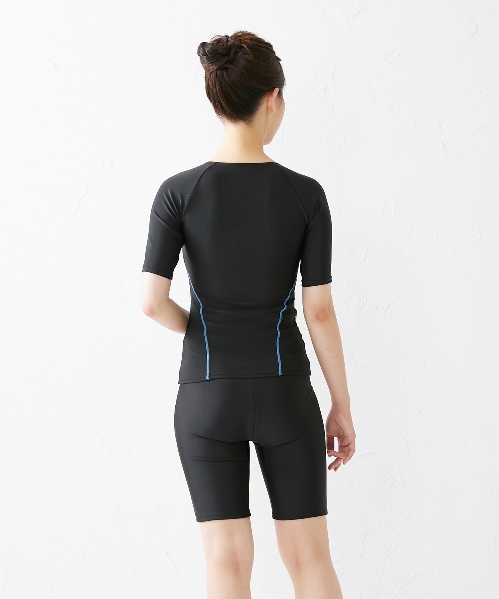 3点セット】キャップ付半袖フィットネス水着 通販【ニッセン】