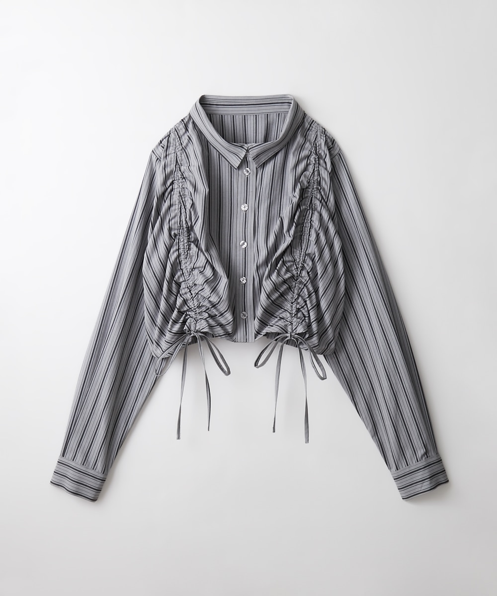 ワイドクロップドストライプシャツ 通販【ニッセン】