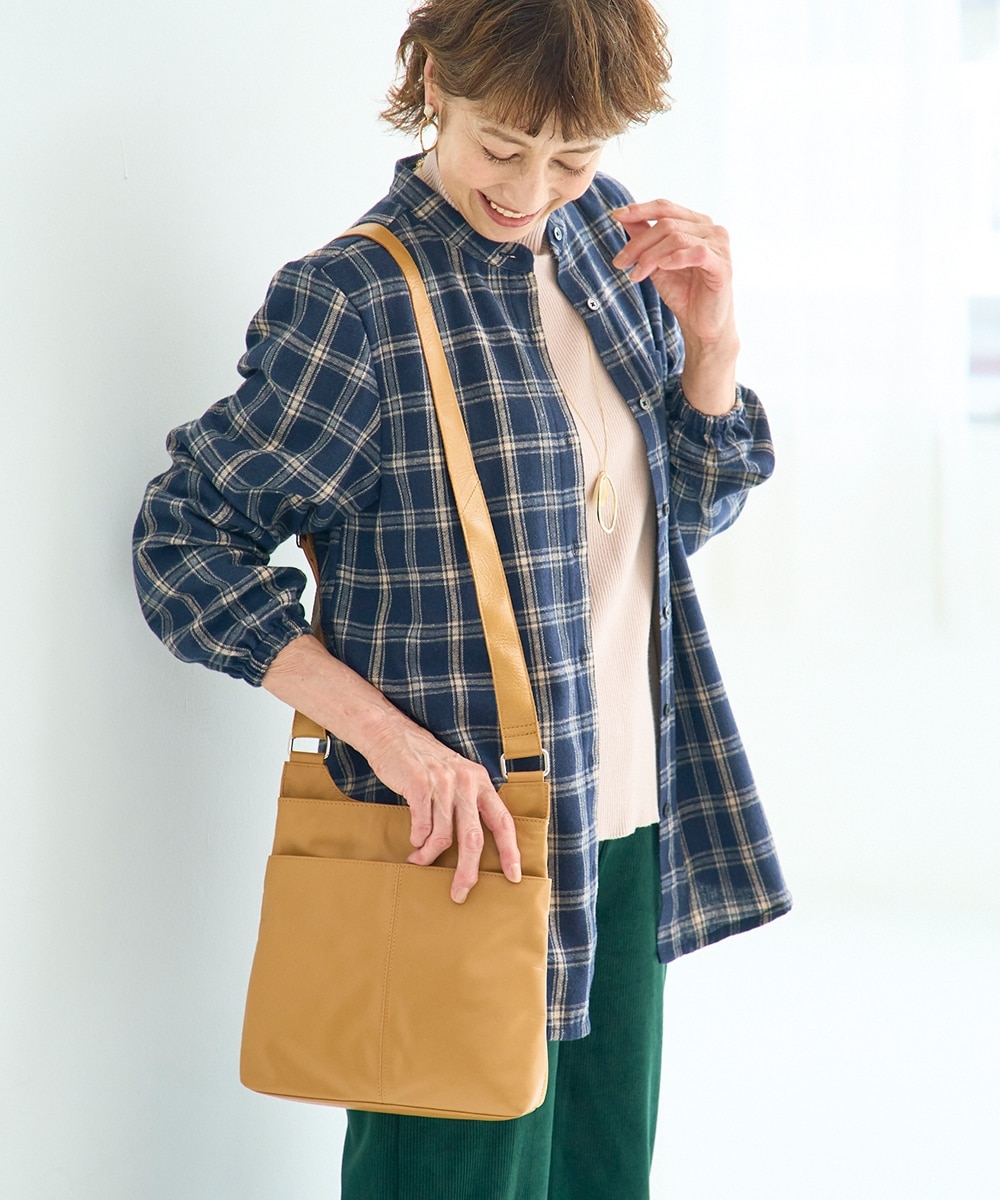 山羊革軽量ショルダーバッグ 通販【ニッセン】