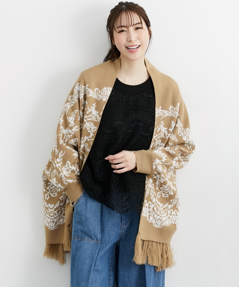 カーディガンにもなるニットストール【Hana服】 通販【ニッセン】