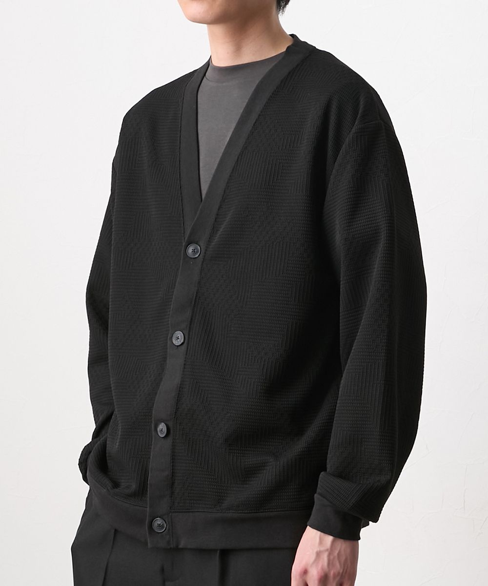 フクレジャガードニット風セミルーズカーディガン 通販【ニッセン】