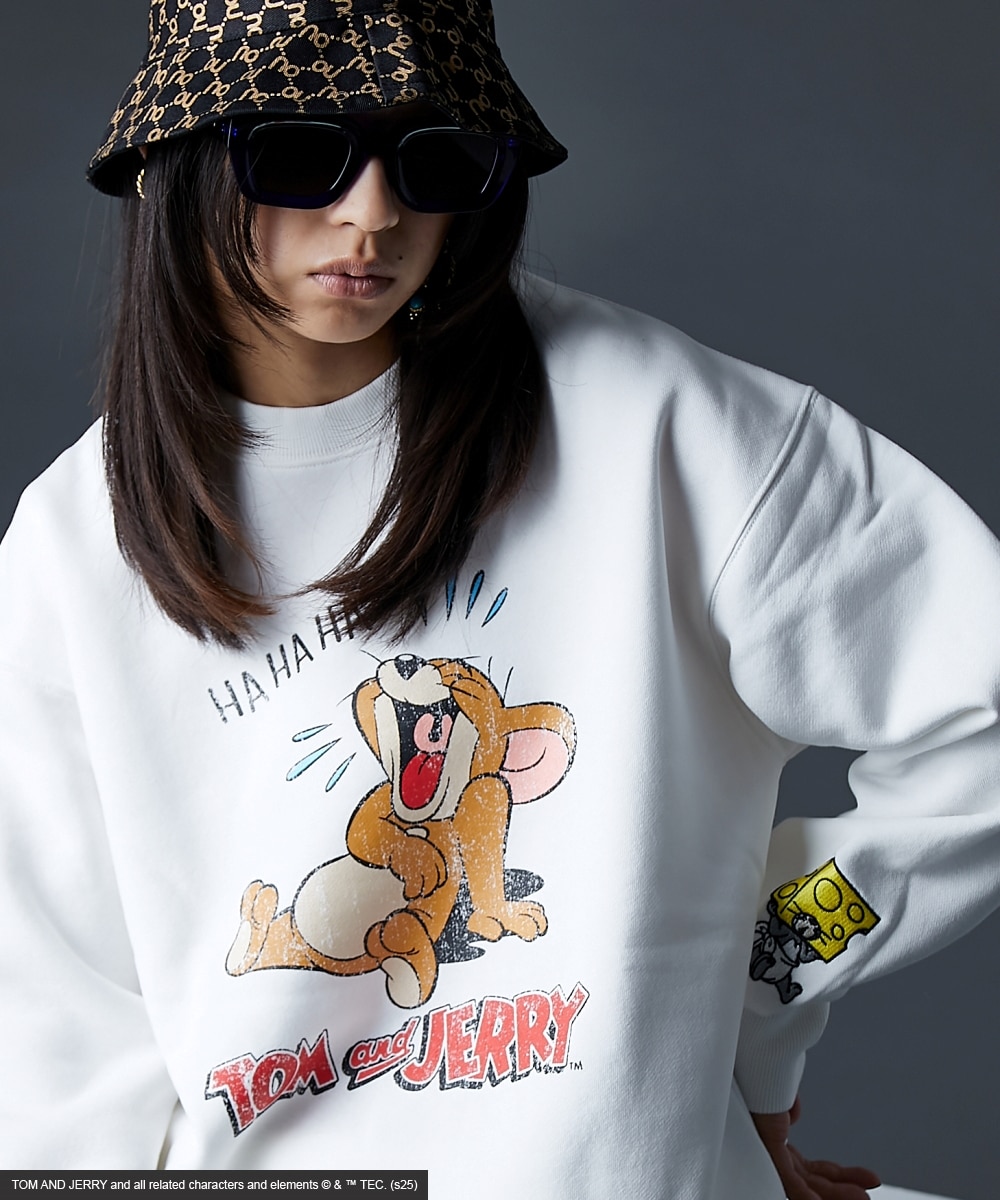 TOM and JERRY/トムとジェリー】綿100％裏起毛スウェット＜大きい