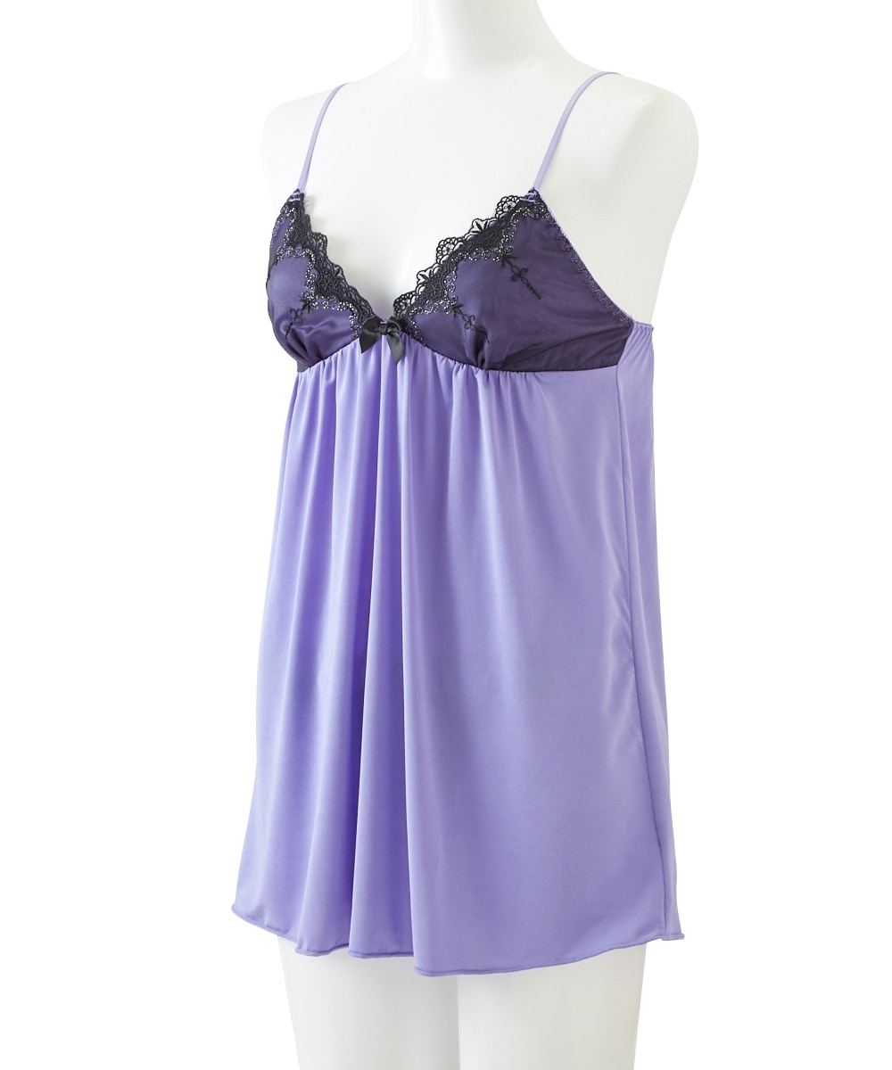 サテン＆レースベビードール＆Tバックショーツセット 通販【ニッセン】