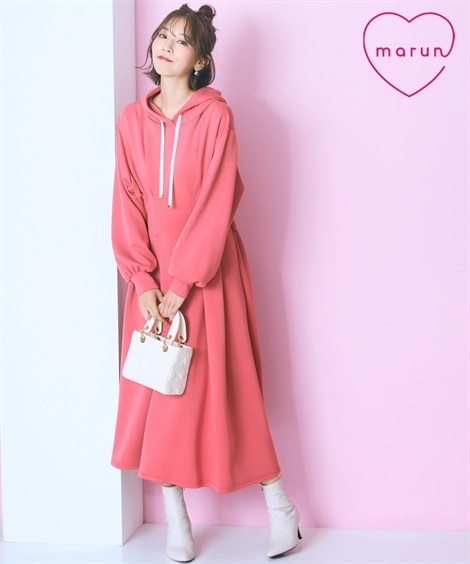 大きいサイズ＞ロング丈パーカーワンピース marun 通販【ニッセン】