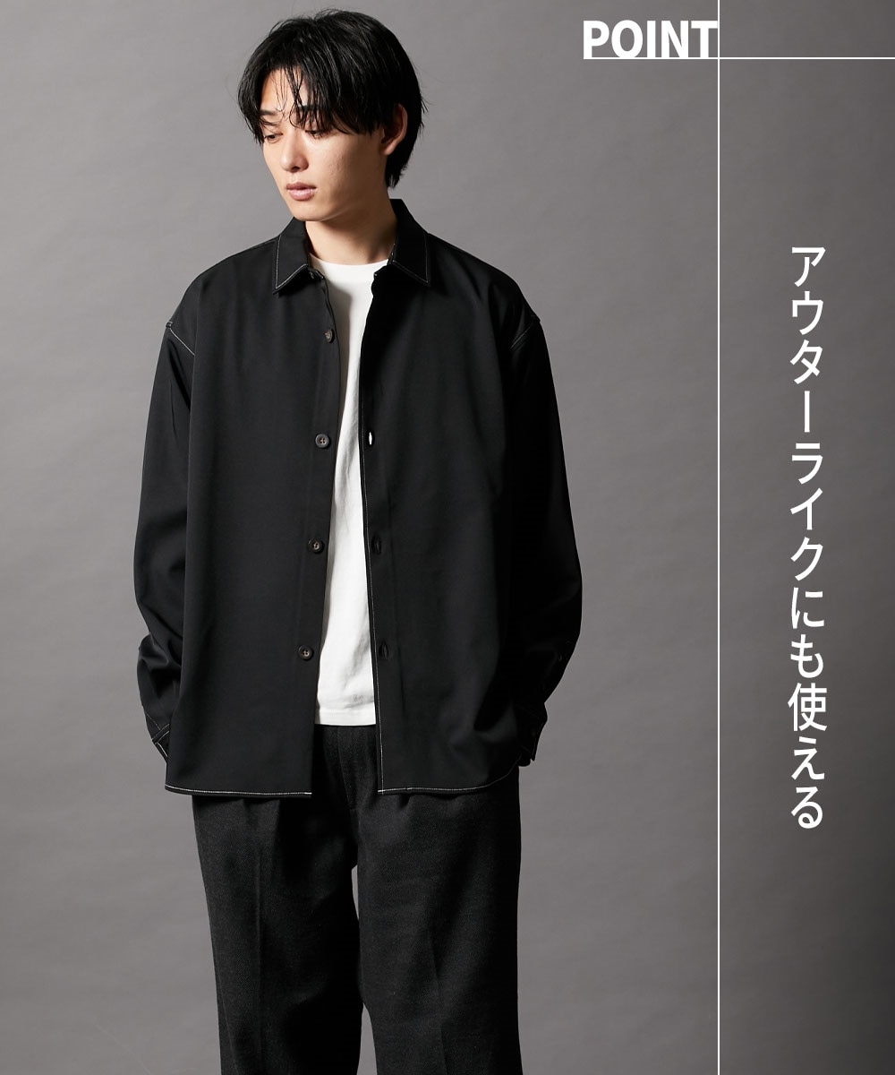 ステッチングオーバーシャツ 通販【ニッセン】