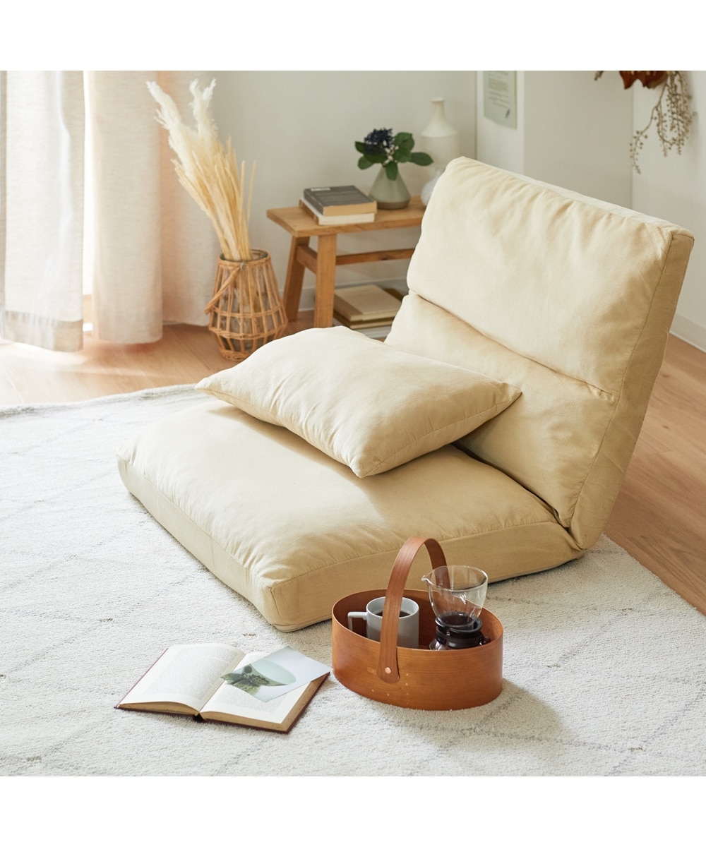 1人掛け]ソファ｜座面幅75cm 7段階リクライニング あぐらがかける 通販