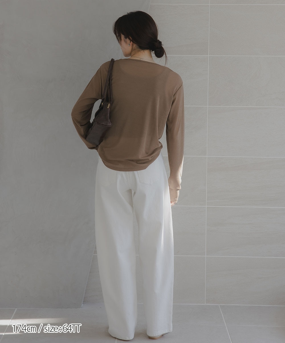 高身長 カーブデニムパンツ 丈長め・トールサイズ Essenave 通販