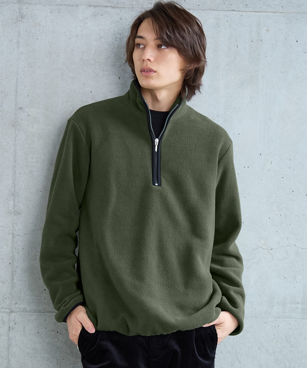 フリースハーフジップトレーナー【大きいサイズ有】 通販【ニッセン】