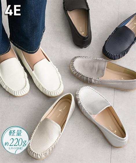 ゆったり幅広】シンプルドライビングシューズ（ワイズ4E） 通販
