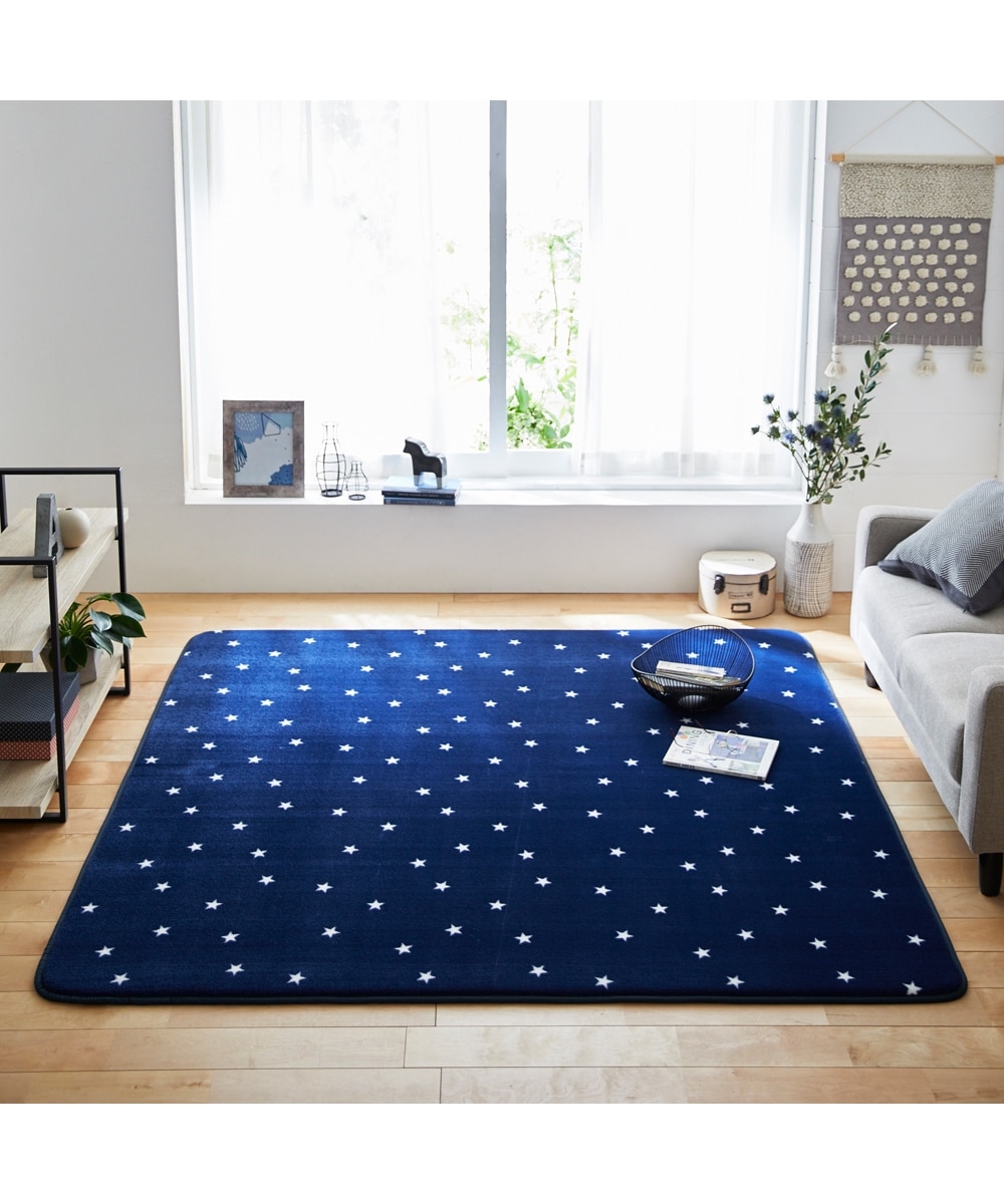 ふっくらな星柄フランネルラグ 通販【ニッセン】