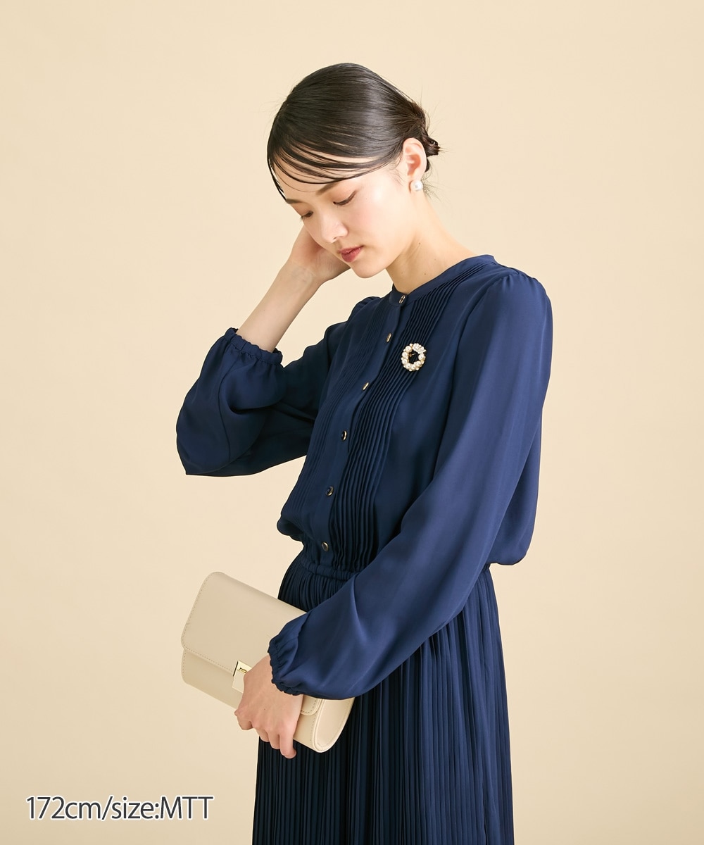 高身長 ピンタックプリーツワンピース（トールサイズ） 通販【ニッセン】