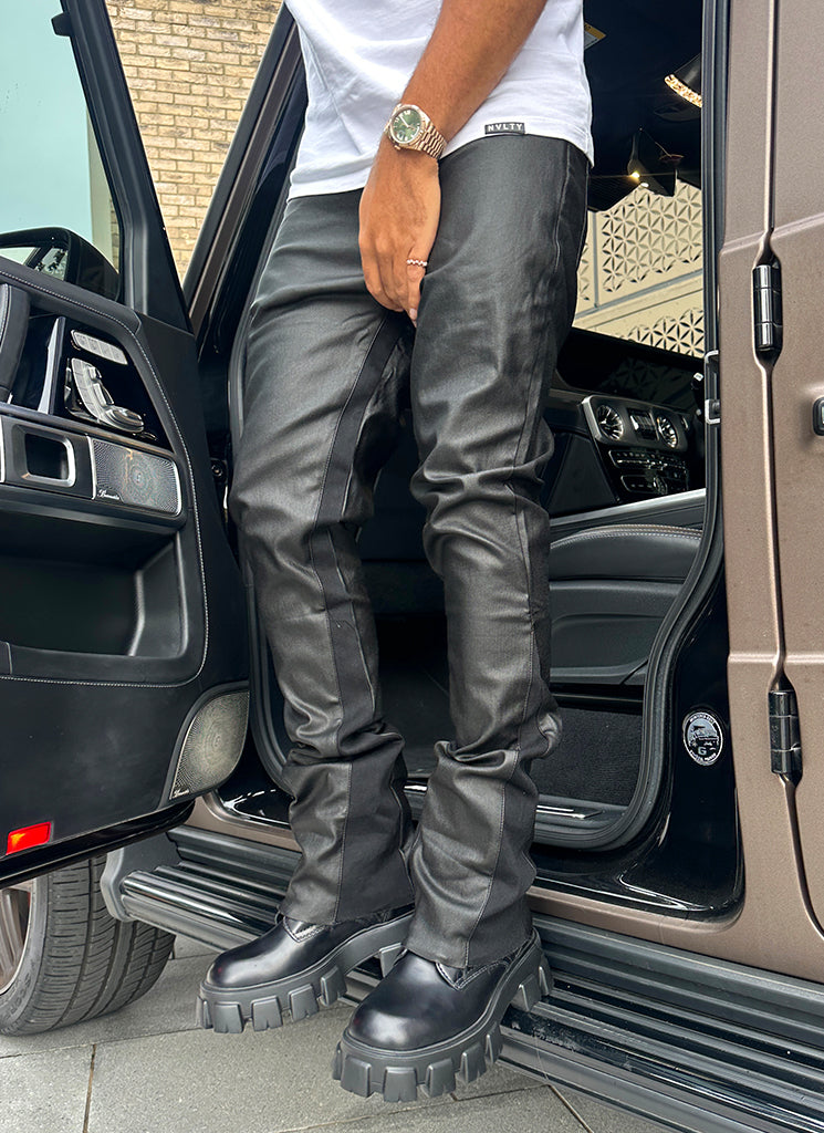 Vintage Flare Wax Jeans - Black – N V L T Y