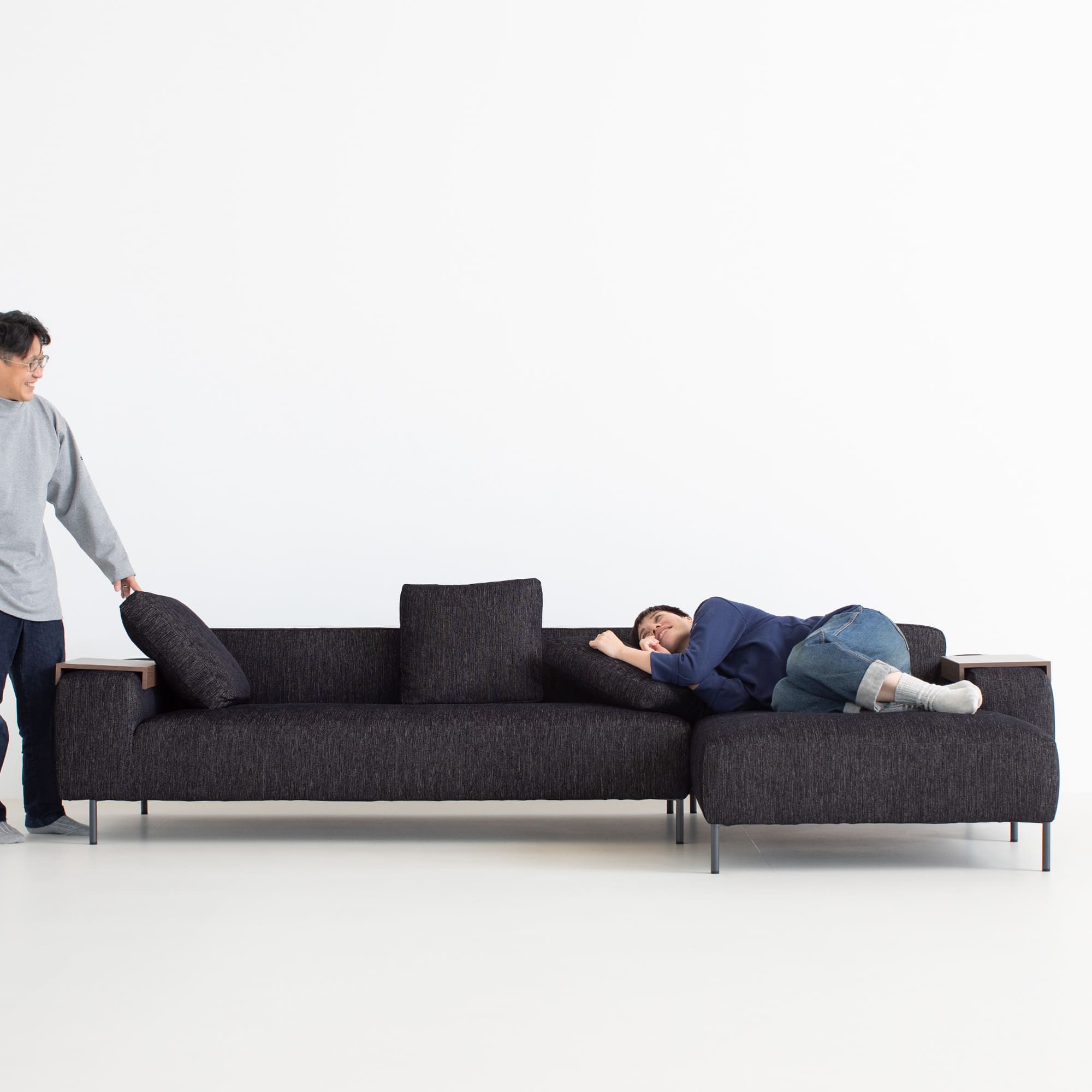 Decibel C4 ワイド3人掛けカウチソファセット」 製品詳細ページ | 国産