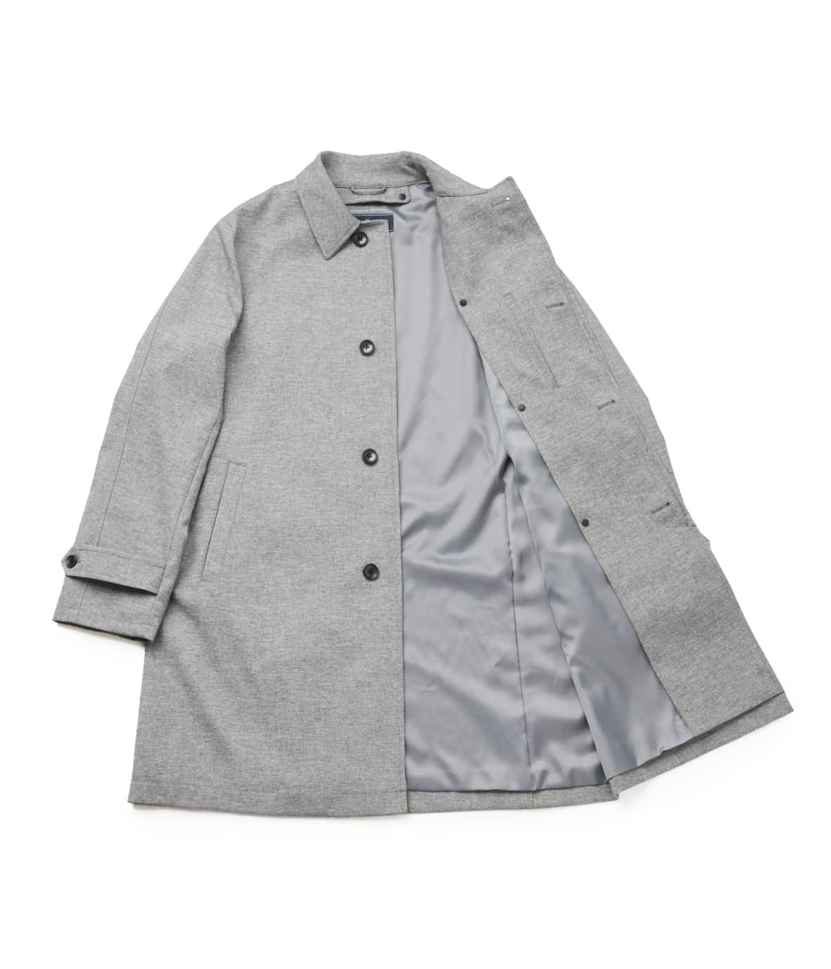 ストレッチ】サージ セミロングステンカラーコート(16383309-2024