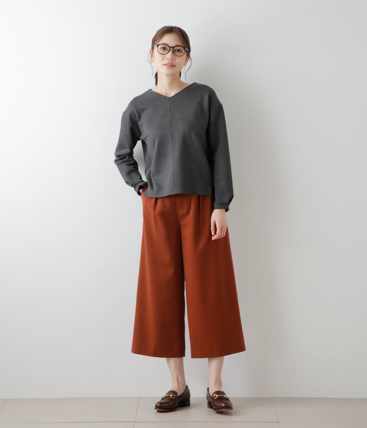 L】TWクリアツイル ガウチョパンツ(54333156-2024)｜ファッション通販