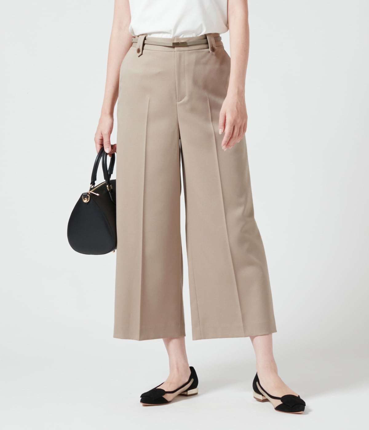 ウォッシャブルストレッチ ガウチョパンツ(71313401-2024