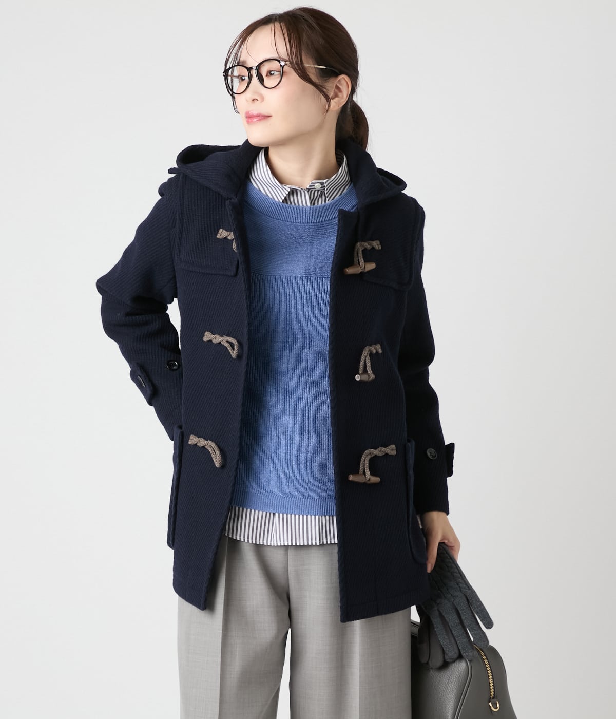 L】ウールバスケット ショートダッフルコート(79556450-2025