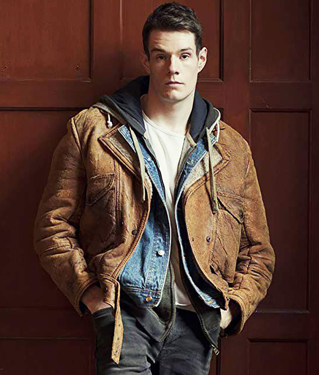Sex Education - Connor Swindells (Adam) Brown Leather Jacket