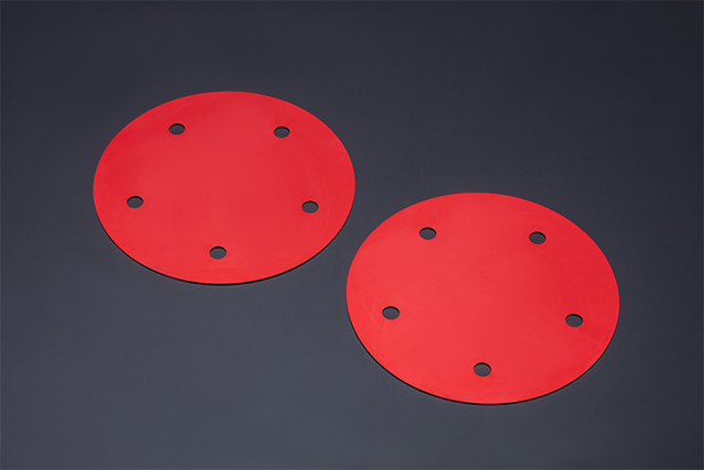 ジムニー JB23/64/74 リアホイールセンターカバー アルミ製 レッド