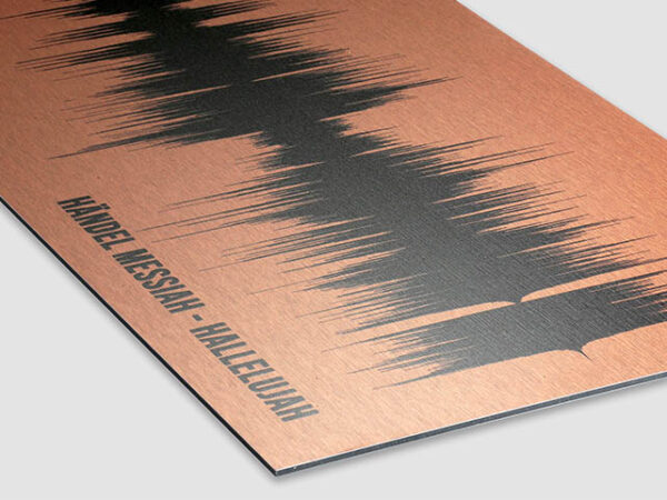 8th Anniversary Bronze Gift, Sound Wave Art Bronze, 8 Year