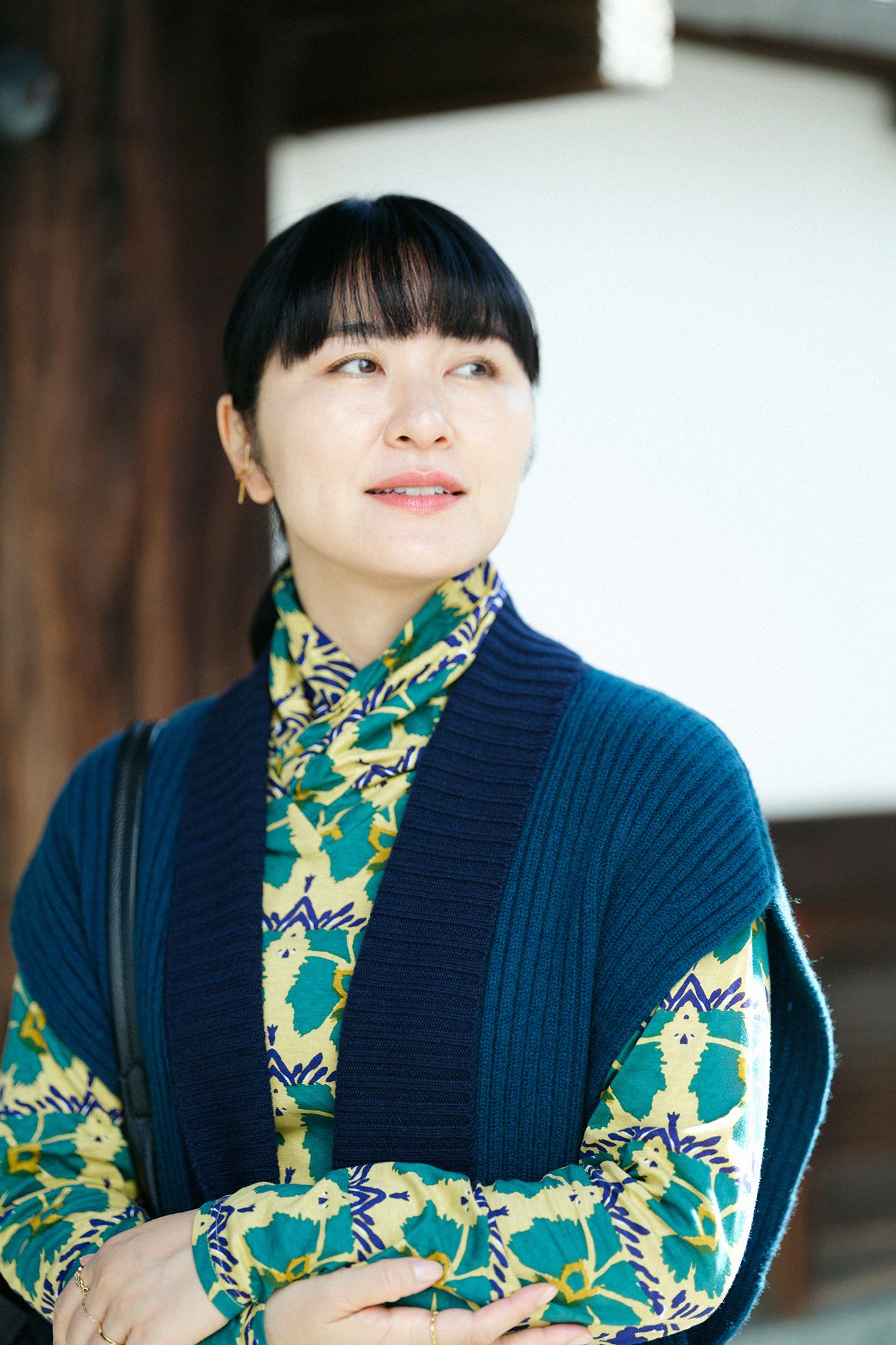 SOU・SOU×ALPHA カシミヤ混 背子（はいし） 畝（うね） 長丈（ながたけ）／