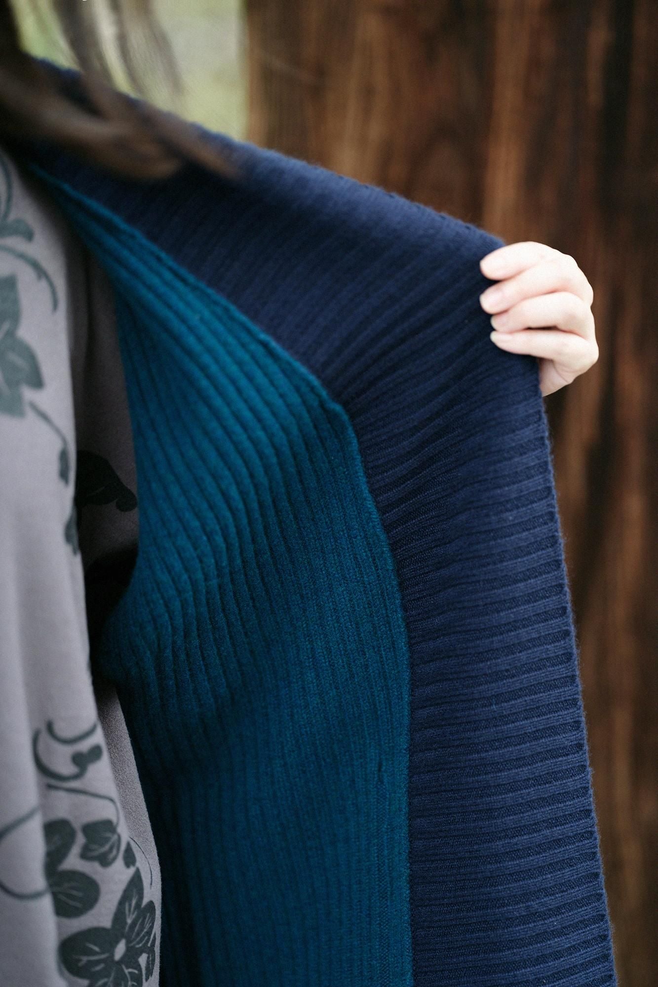 SOU・SOU×ALPHA カシミヤ混 背子（はいし） 畝（うね） 長丈（ながたけ）／