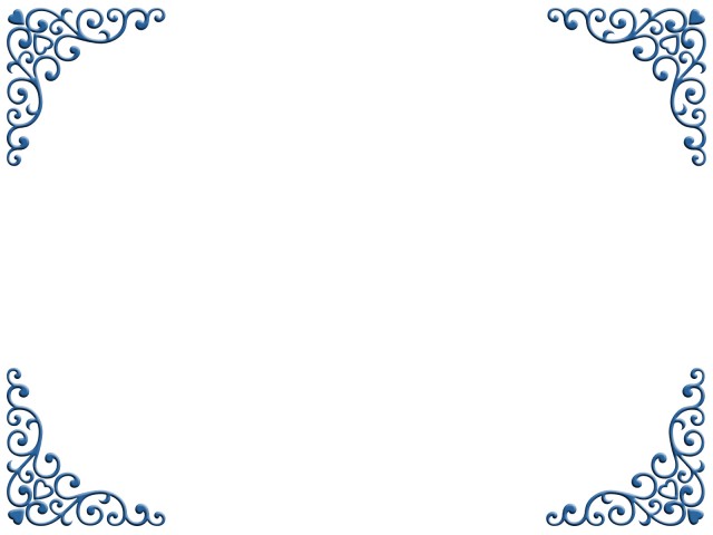 クラシック調コーナーフレーム唐草模様の飾り枠素材 | 無料イラスト