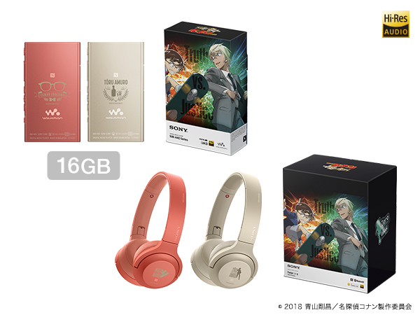 【新品未使用】劇場版名探偵コナン「安室透」モデル　ワイヤレスステレオヘッドセット ソニー、劇場版「名探偵コナン」コラボのウォークマン＆Bluetooth
