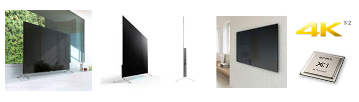 世界最薄約4.9mmのスリムデザインを実現、4K液晶テレビ ブラビア（R