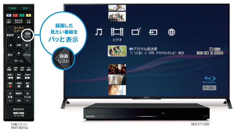 BDZ-E520 特長 : かしこく録る | ブルーレイディスクレコーダー | ソニー