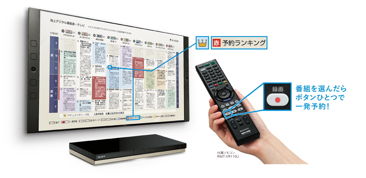 BDZ-ZT3500/BDZ-ZT2500/BDZ-ZT1500 特長 : かしこく録る | ブルーレイ