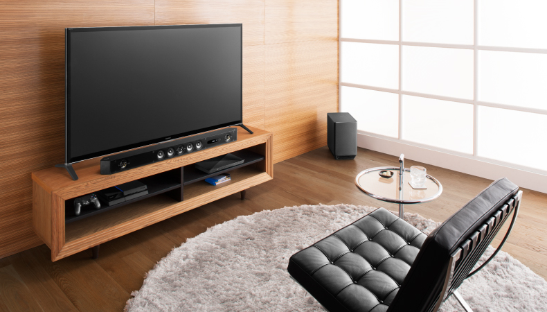 HT-ST9 特長 : デザイン | サウンドバー／ホームシアターシステム | ソニー