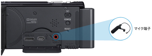 HDR-CX270V 特長 : 進んだ高音質機能 | デジタルビデオカメラ Handycam