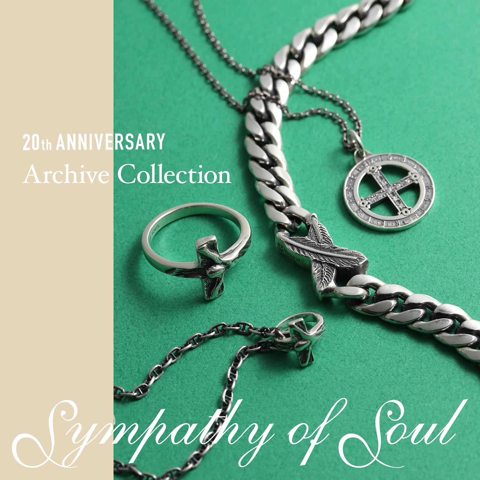 SYMPATHY OF SOUL（シンパシーオブソウル） Cross Medal Necklace