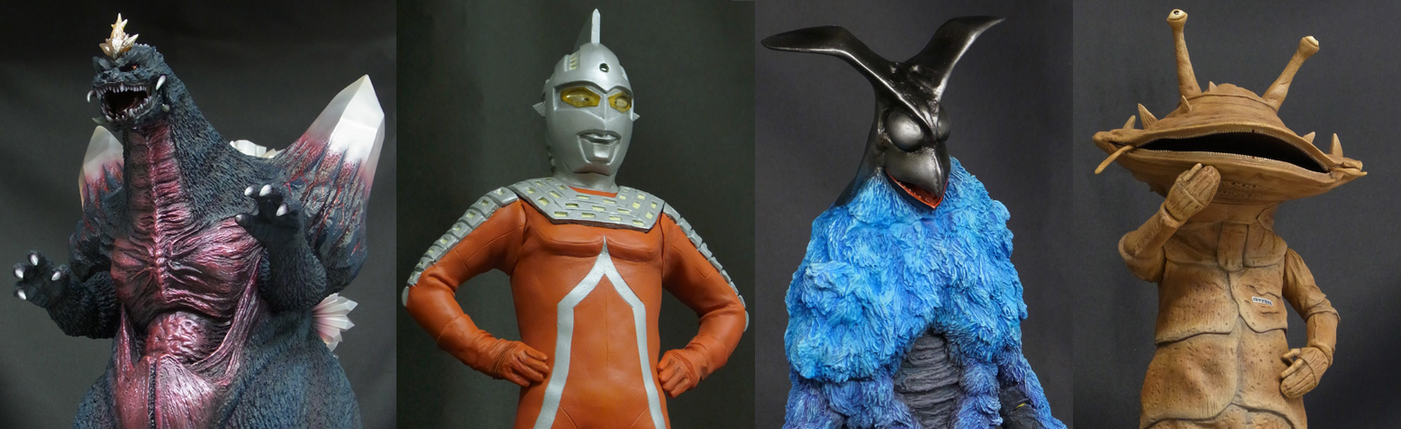 X-Plus October 2013 Update: Painted Spacegodzilla, Ultra Seven
