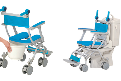 ウチエ シャトレチェアD 4輪自在 U型シート(STR6232) シャワーキャリー