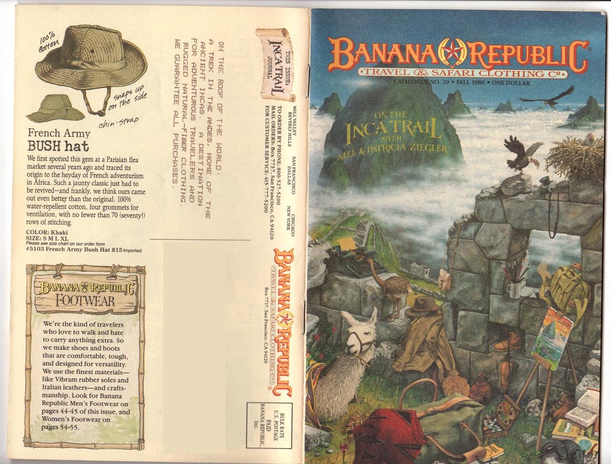 Banana Republic Catalog #29 Fall 1986 The Inca Trail – Abandoned
