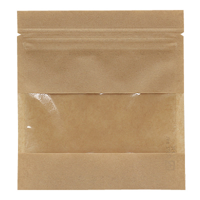 チャック付クラフト平袋 窓付 140×150: 袋・ラミネート袋｜包装資材