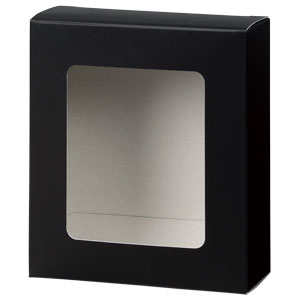 カートン 黒 窓付 109×123×45: 中箱・カートン｜包装資材・梱包資材の