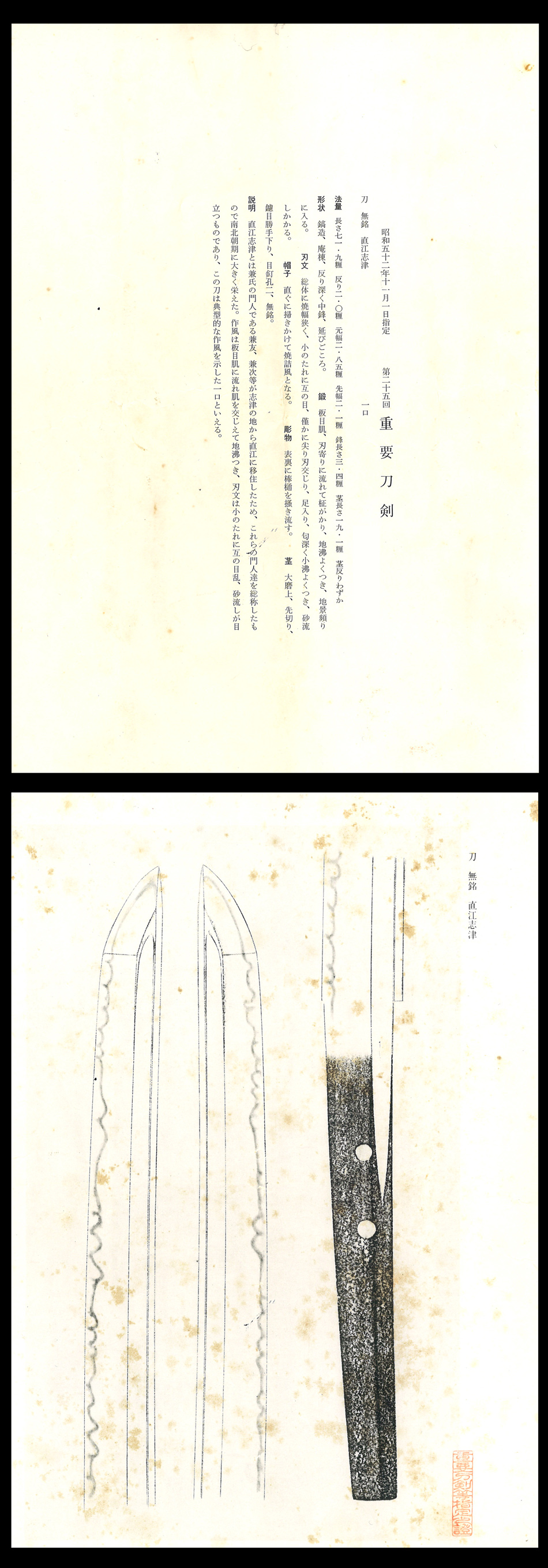 刀 無銘 直江志津 第25回重要刀剣(KA-050223)｜刀・日本刀の販売なら