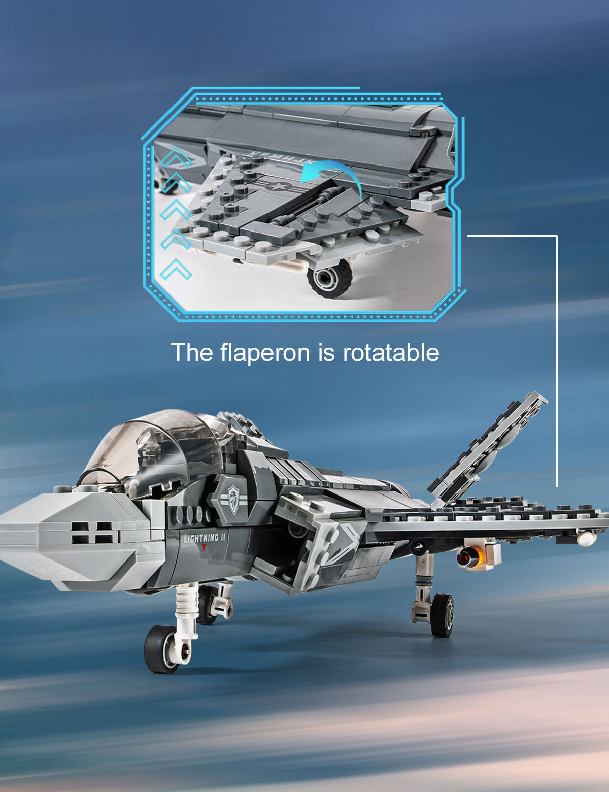 SEMKY Military Series F-35 Lightning II Fighter Jet Air Force Building