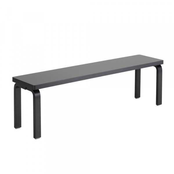 ベンチ168B ソリッドトップ / ブラックラッカーArtek（アルテック
