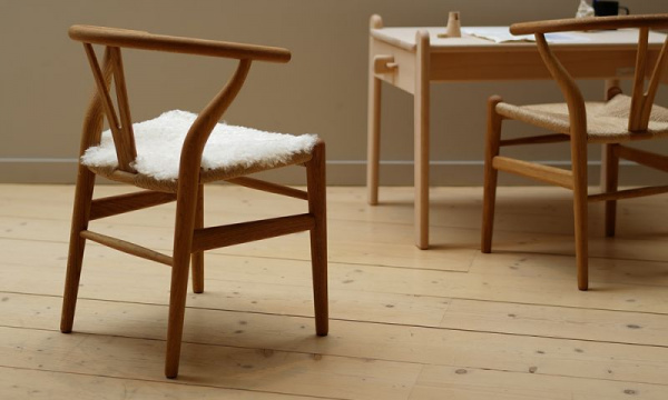 チルドレン・Yチェア専用】レザークッション / ラムスキン【期間限定