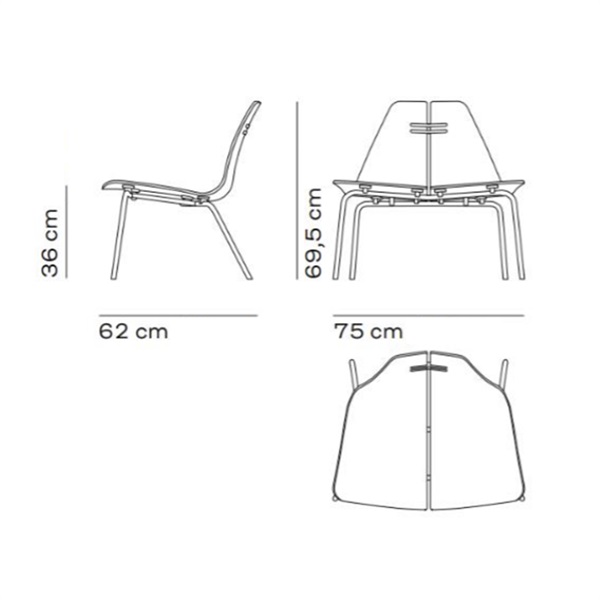 PK23 ウォルナット / スチールFRITZ HANSEN（フリッツ・ハンセン