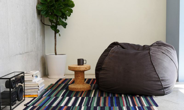 フェットサックM / ベルベット ダークグレーvetsak（フェットサック