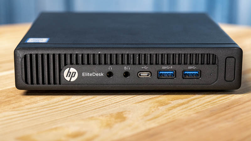 HP EliteDesk 800 G2 Mini Front - ServeTheHome